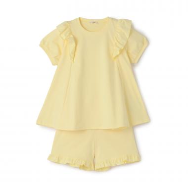 【水陸両用】【街でも海でも】【セットアップ】チュニックＴシャツ・ショートパンツセット【子供服】【キッズ】【女の子】