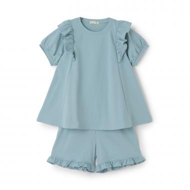 【水陸両用】【街でも海でも】【セットアップ】チュニックＴシャツ・ショートパンツセット【子供服】【キッズ】【女の子】