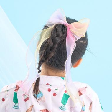 オーロラビックリボンヘアクリップ