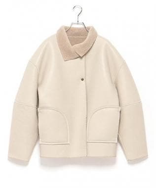 リバーシブルボアブルゾン