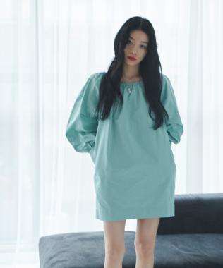 ボリューム袖ミニワンピース