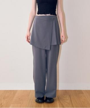 スカートレイヤードパンツ【韓国ファッション】