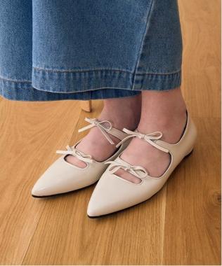 ダブルリボンパンプス【韓国ファッション】