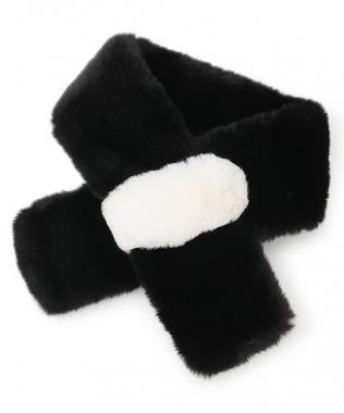 バイカラーティペット【韓国ファッション】