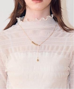 ボールアクセントネックレス【韓国ファッション】