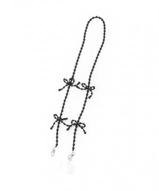 ビーズリボンストラップ【韓国ファッション】