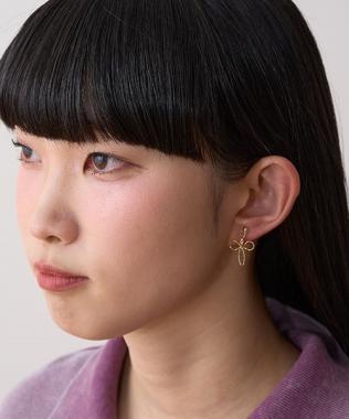 リボンイヤリング【韓国ファッション】