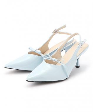 エナメルリボンサンダル【韓国ファッション】