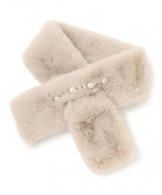 パールラインファーティペット【韓国ファッション】