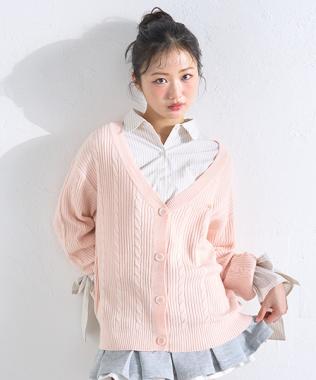 シャツ＆ニットカーディガンセット