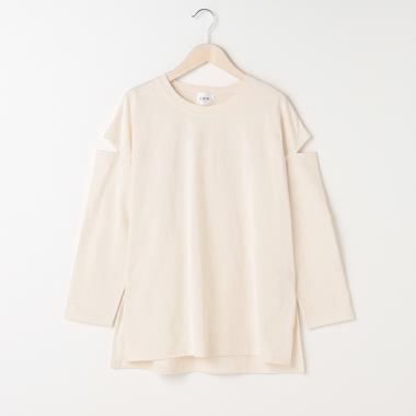 USAコットン 袖スリットTシャツ