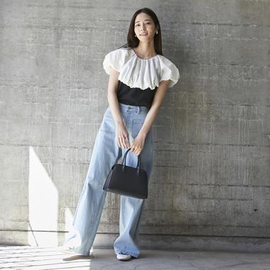 【リンク】ワイドデニムパンツ(レディース)