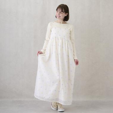 【リンク】花刺しゅうワンピース