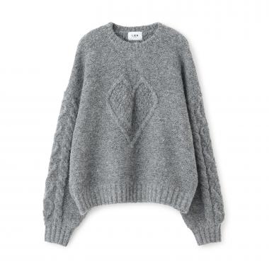 【リンク】ハートケーブルニット