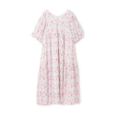 【親子リンク】花柄Aラインワンピース