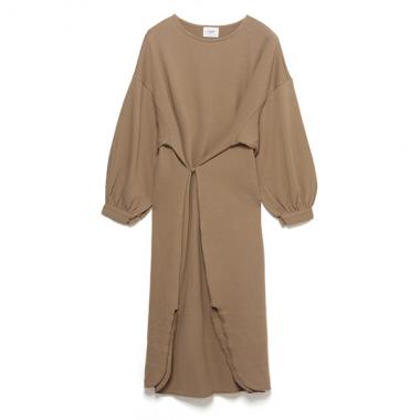 裏毛 タック入りワンピース