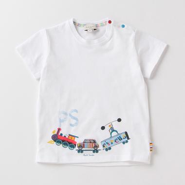 ベビー 吸水速乾 接触冷感 トレイン ティー