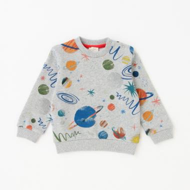 ベビー 宇宙総柄プルオーバー