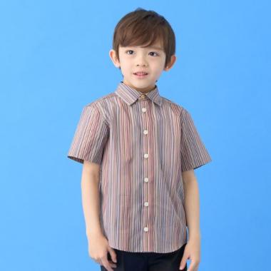 シグネチャーストライプ半袖シャツ