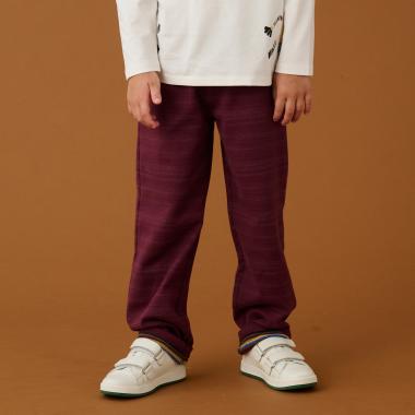 裏ボーダー裏毛ロングパンツ