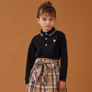 マルチストライプベーシック長袖ポロシャツ