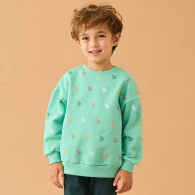 ゼブラ総柄裏毛ルーズプルオーバー