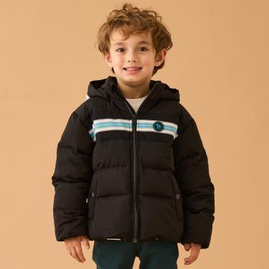 リブ切替ダウンブルゾン