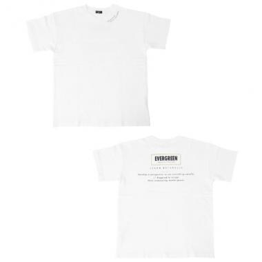 【大人向けサイズあり】スラブ天竺・ドロップショルダーランダムバックプリント半袖Tシャツ
