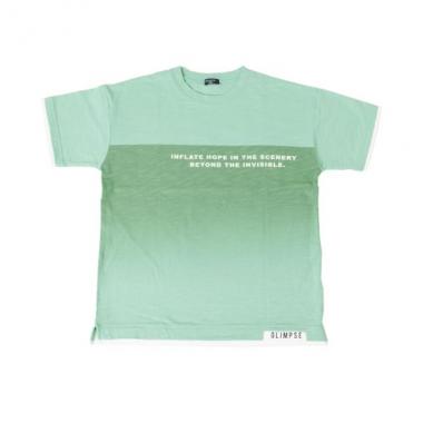 スラブ天竺・ドロップショルダーレイヤード半袖Tシャツ