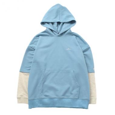 【大人向けサイズあり】【NAUTICA】袖レイヤードパーカー