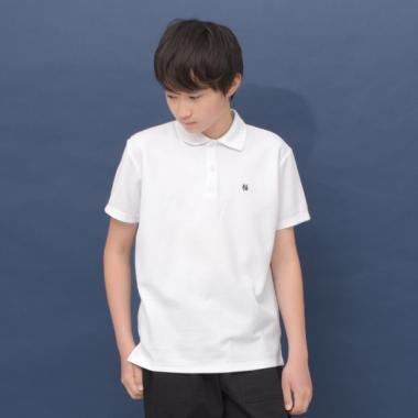 【接触冷感】【吸水速乾】カノコ・ワンポイント半袖ポロシャツ