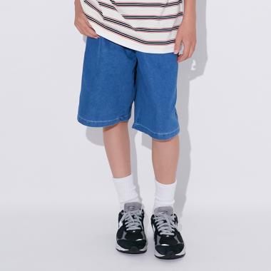 【大人向けサイズあり】冷感デニム・イージーハーフパンツ