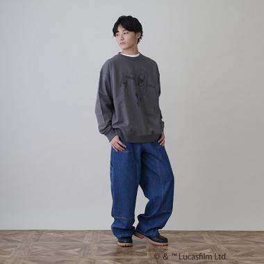 【GLSW.】 STAR WARS  マンダロリアン／裏毛アソートプリントトレーナー