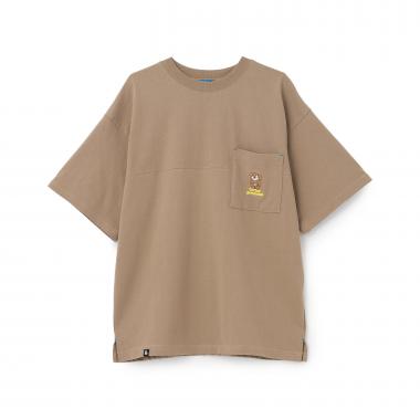 ワンポイント刺しゅうポケット付Tシャツ
