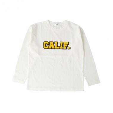 天竺・ドロップショルダープリント長袖Tシャツ