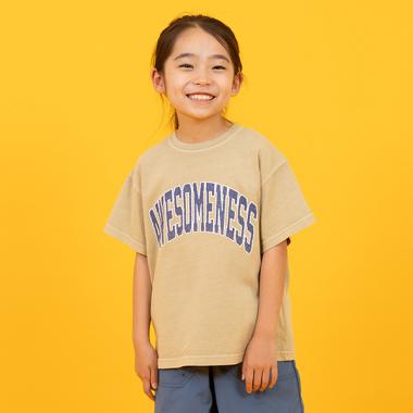 【SKIT0LY】【ヘビーウェイト天竺】ピグメントカレッジプリントTシャツ