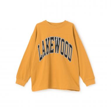 【SKIT0LY】ビッグカレッジフロントプリント長袖Tシャツ