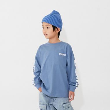 【SKIT0LY】袖ロゴプリント長袖Tシャツ