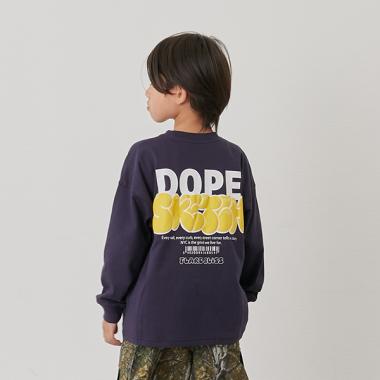 【SKIT0LY】バック発泡プリント長袖Tシャツ