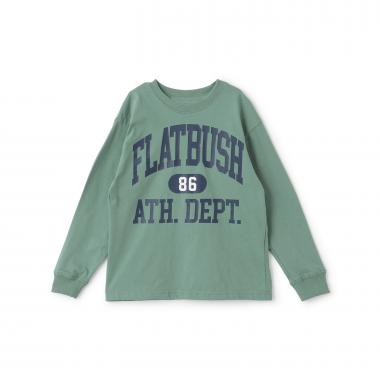 【SKIT0LY】【プチプラ】フロントカレッジロゴ長袖Tシャツ