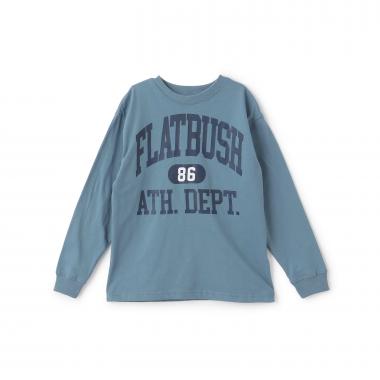 【SKIT0LY】【プチプラ】フロントカレッジロゴ長袖Tシャツ