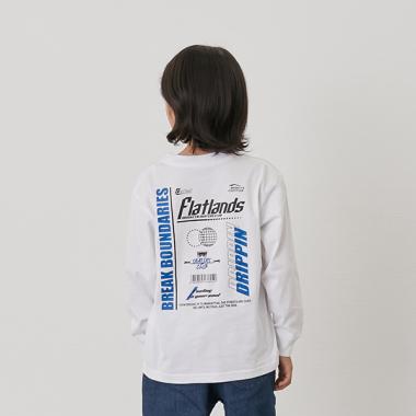 【SKIT0LY】【プチプラ】バック２トーンロゴプリント長袖Tシャツ