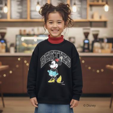 【SKIT0LY】【DISNEY】裏起毛 ・＜ミッキーマウス＆ミニーマウス＞ プリントトレーナー