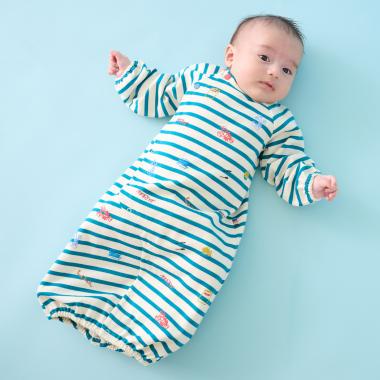 アラカルト柄ボーダー2WAYオール