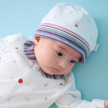 ドゥードゥル柄リバーシブルワッチキャップ