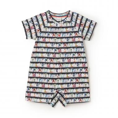 総柄プリントショートオール