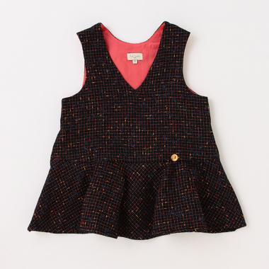 ベビー ネップチェック生地ジャンパースカート