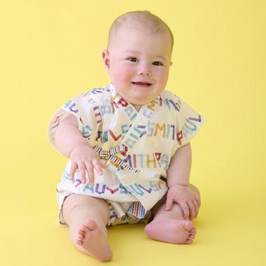 ロゴ総柄甚平オール