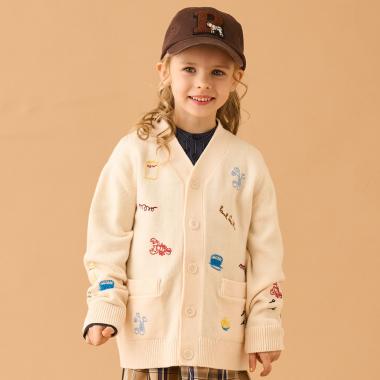 アラカルト刺しゅうニットカーディガン