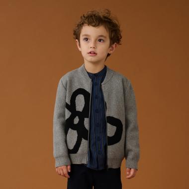 フローラルジャカードニットブルゾン